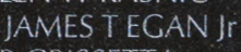 Major James Thomas Egan, Jr.'s name inscribed on The Wall.